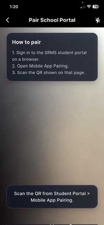 Pair School Portal QR scanner